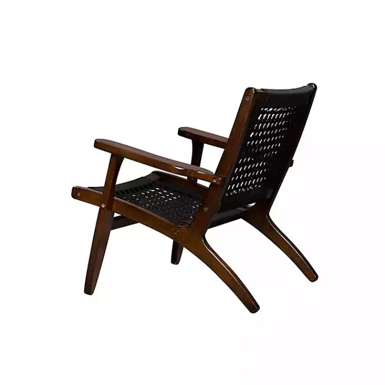 Kirklands Home Cappuccino Woven Accent Chair Black Discount