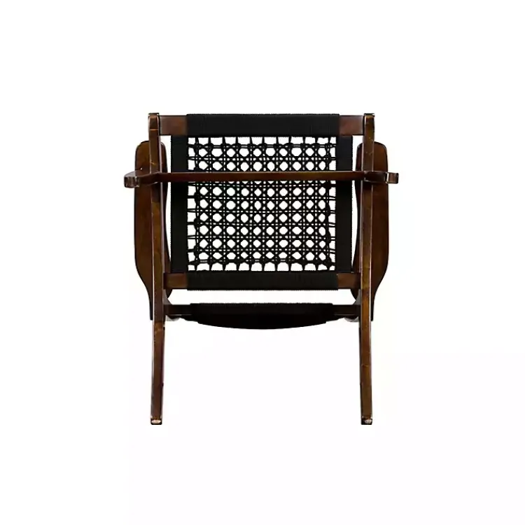 Kirklands Home Cappuccino Woven Accent Chair Black Discount