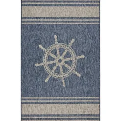Kirklands Home Captiva Nautical Helm Outdoor Area Rug, 5x7 Sale