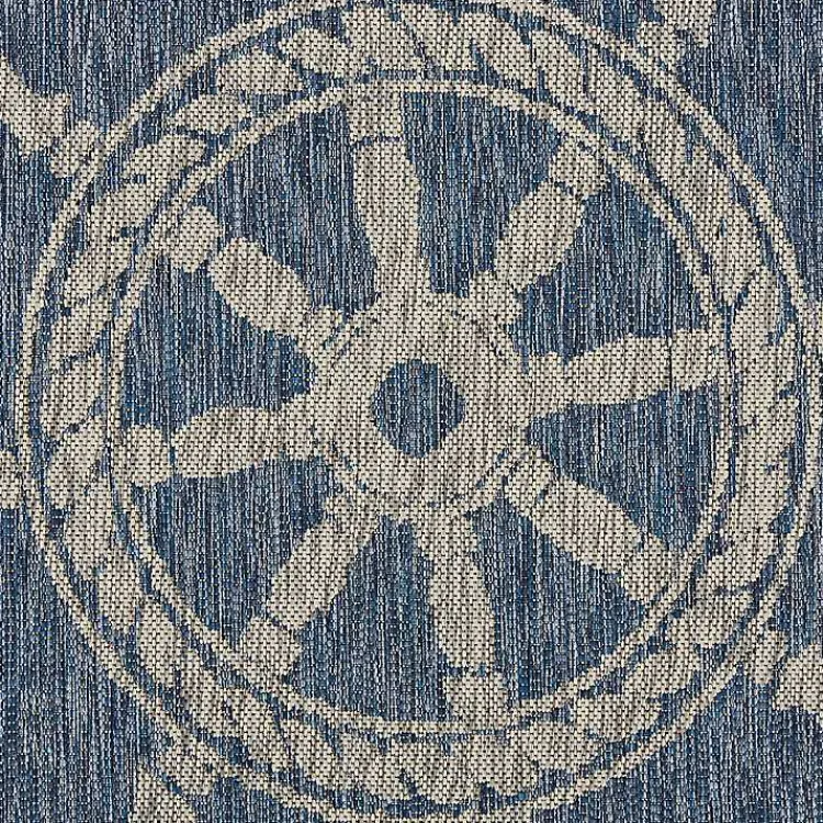 Kirklands Home Captiva Nautical Helm Outdoor Area Rug, 7x9 Outlet