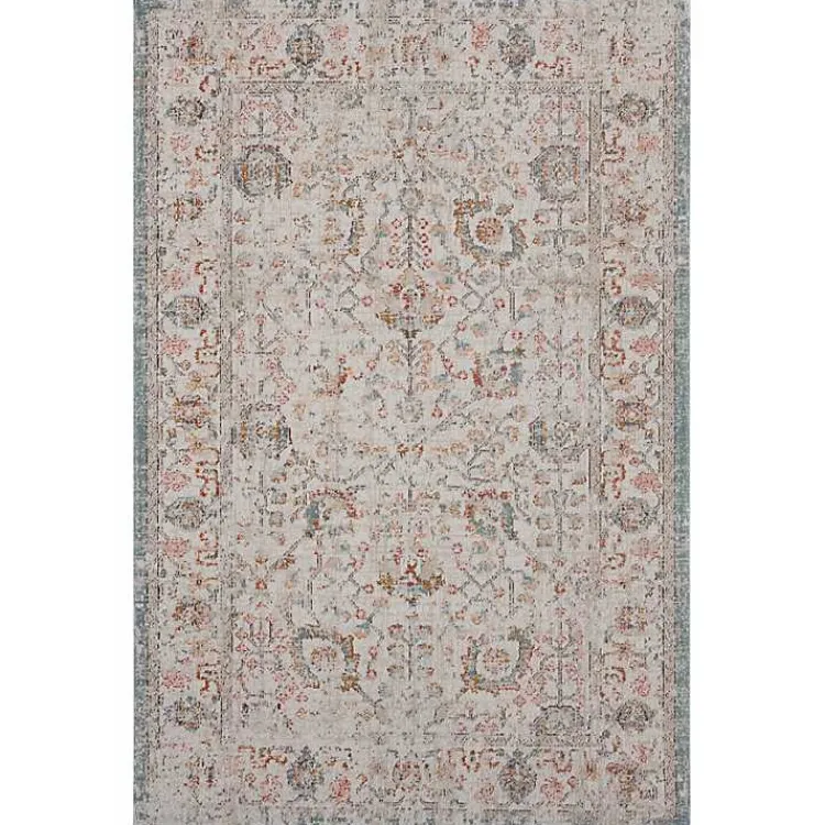 Kirklands Home Caramel Botanical Indoor/Outdoor Area Rug, 5x7 Hot