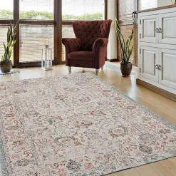Kirklands Home Caramel Botanical Indoor/Outdoor Area Rug, 7x9 Sale