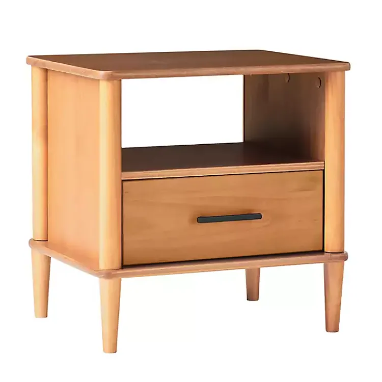 Kirklands Home Caramel Wood Cubby Nightstand Brown Sale