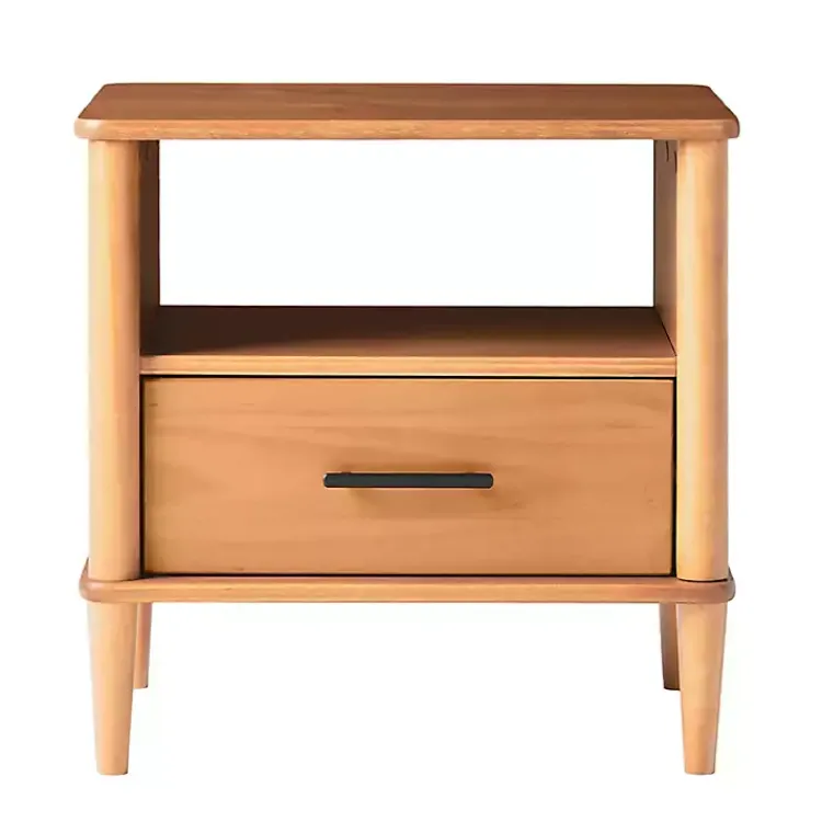 Kirklands Home Caramel Wood Cubby Nightstand Brown Sale