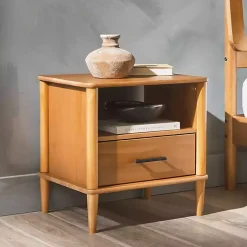 Kirklands Home Caramel Wood Cubby Nightstand Brown Sale