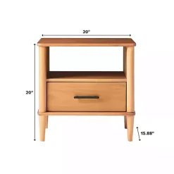Kirklands Home Caramel Wood Cubby Nightstand Brown Sale
