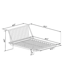 Kirklands Home Caramel Mid-Century Modern Queen Bed Frame Brown Clearance