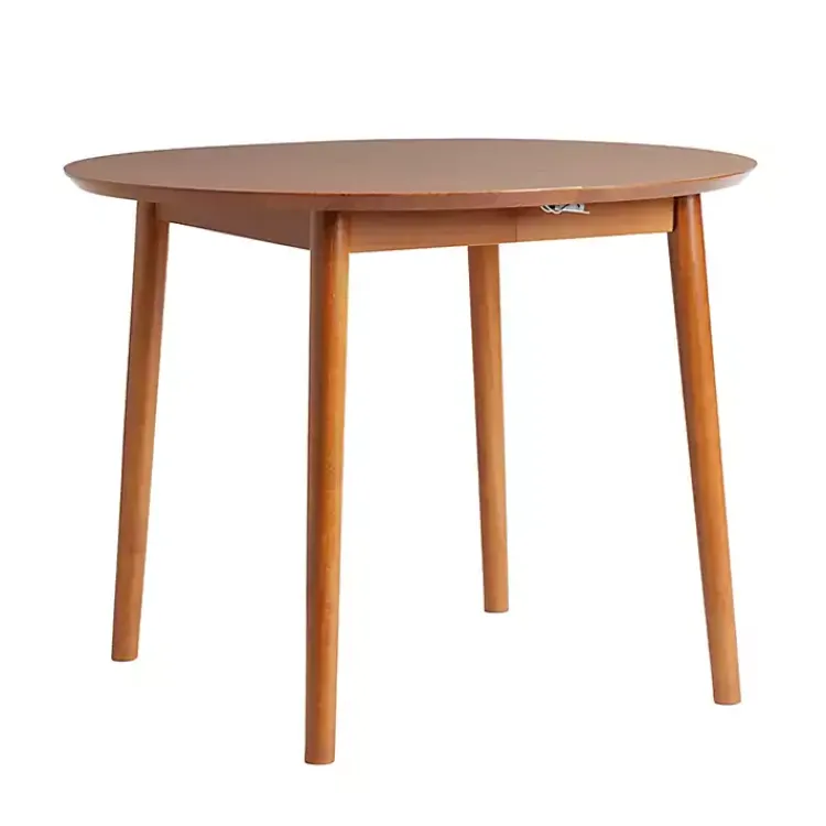 Kirklands Home Caramel Wood Oval Dining Table with Leaf Tan Best