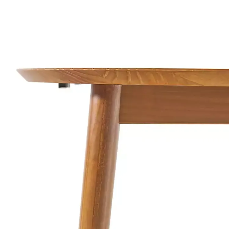 Kirklands Home Caramel Wood Oval Dining Table with Leaf Tan Best