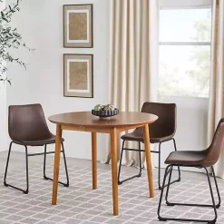 Kirklands Home Caramel Wood Oval Dining Table with Leaf Tan Best