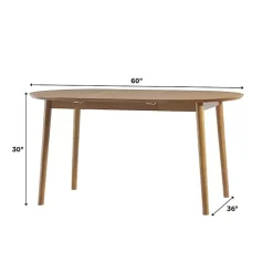 Kirklands Home Caramel Wood Oval Dining Table with Leaf Tan Best