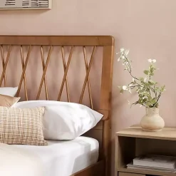 Kirklands Home Caramel Wood Spindle Headboard Full Bed Brown
