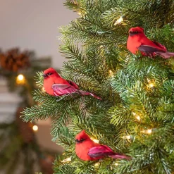 Christmas Ornaments>Kirklands Home Cardinal Clip-On Christmas Ornaments, Set of 24 Red