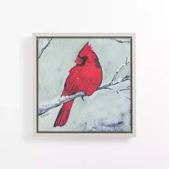 Kirklands Home Cardinal on Branch Framed Canvas Art Print Best
