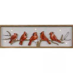 Christmas Art & Wall Decor>Kirklands Home Cardinals on Branch Christmas Wall Plaque