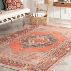 Kirklands Home Carla Flatweave Area Rug, 5x7 Red Best