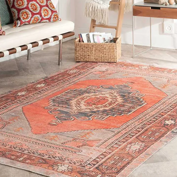Kirklands Home Carla Flatweave Area Rug, 5x7 Red Best