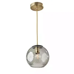 Kirklands Home Carmen Smoked Swirled Glass Pendant Light Gray Online
