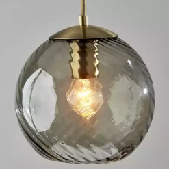 Kirklands Home Carmen Smoked Swirled Glass Pendant Light Gray Online