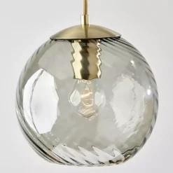Kirklands Home Carmen Smoked Swirled Glass Pendant Light Gray Online