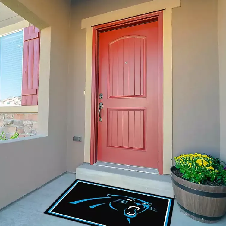 Kirklands Home Carolina Panthers Area Rug, 3x4 Black Sale