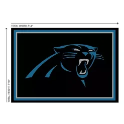 Kirklands Home Carolina Panthers Area Rug, 4x6 Black Clearance