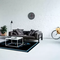 Kirklands Home Carolina Panthers Area Rug, 4x6 Black Clearance