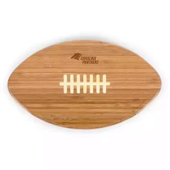 Kirklands Home Carolina Panthers Bamboo Football Cutting Board Tan New