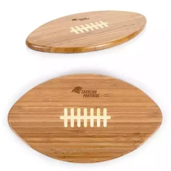 Kirklands Home Carolina Panthers Bamboo Football Cutting Board Tan New