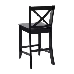 Kirklands Home Carter X-Back Counter Stool Black Outlet
