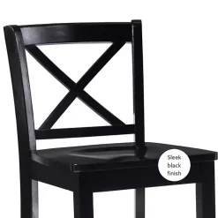 Kirklands Home Carter X-Back Counter Stool Black Outlet