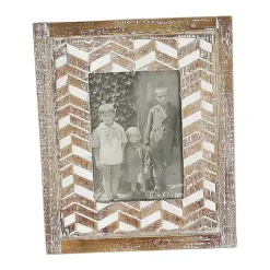 Picture Frames>Kirklands Home Carved Etched Pattern Picture Frame, 5x7