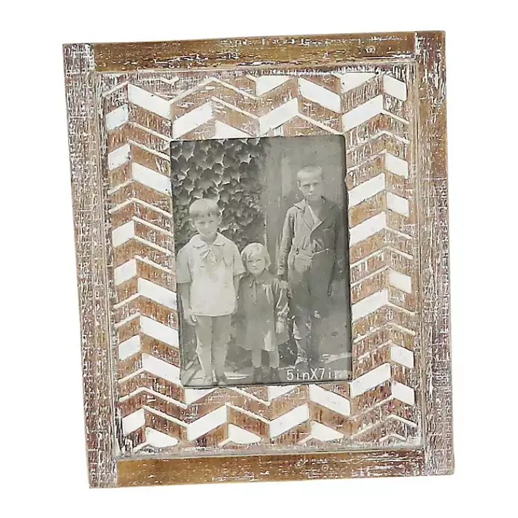 Picture Frames>Kirklands Home Carved Etched Pattern Picture Frame, 5x7