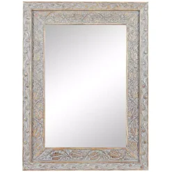 Kirklands Home Carved Floral Mango Wood Mirror Sale