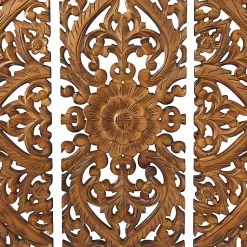 Kirklands Home Carved Mahogany 3-pc. Triptych Wall Panels Gold Online