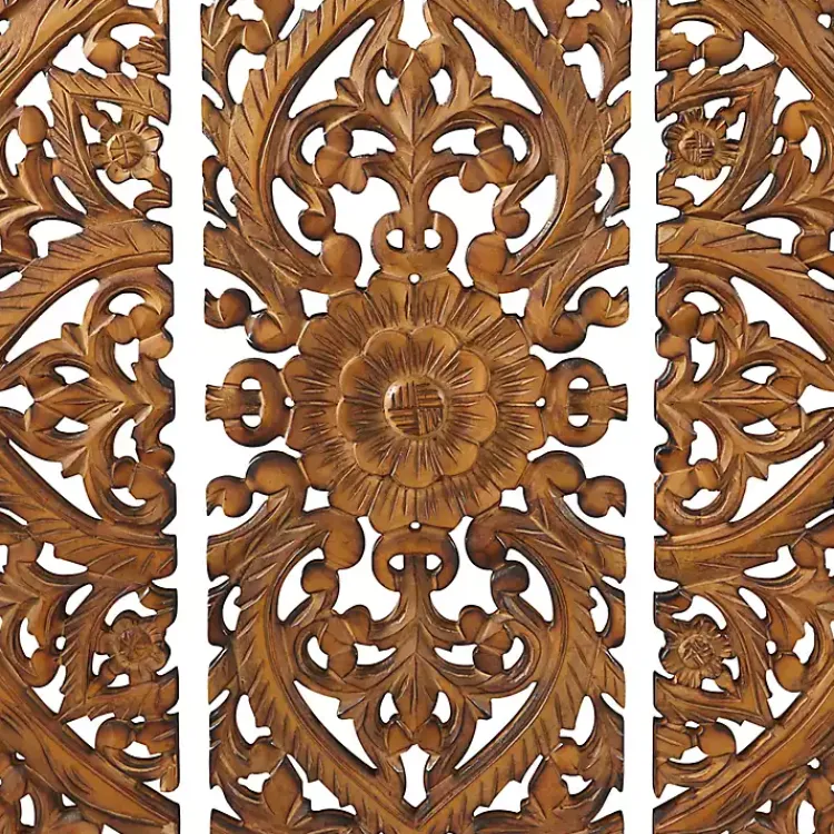 Kirklands Home Carved Mahogany 3-pc. Triptych Wall Panels Gold Online