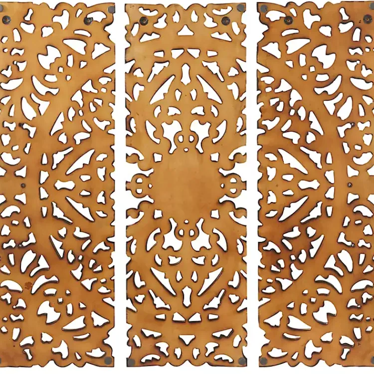 Kirklands Home Carved Mahogany 3-pc. Triptych Wall Panels Gold Online