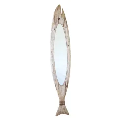 Kirklands Home Carved Wooden Fish Wall Mirror Discount