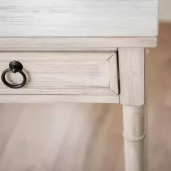 Kirklands Home Casey Cream 3-Drawer Console Table Ivory Clearance
