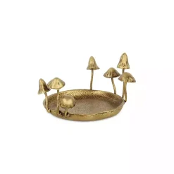 Decorative Trays>Kirklands Home Cast Iron Catchall Mushroom Tray Gold