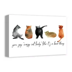 Kirklands Home Cat Lady Canvas Art Print, 18x12 in.