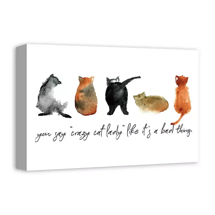 Kirklands Home Cat Lady Canvas Art Print, 18x12 in.