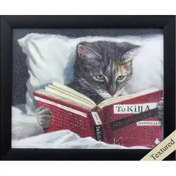 Kirklands Home Cat Reading Framed Art Print Online