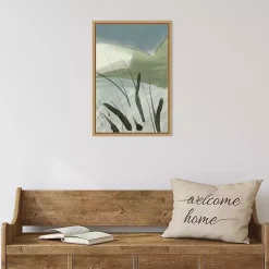 Kirklands Home Cattail Abstract Framed Canvas Art Print Outlet