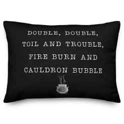 Halloween>Kirklands Home Cauldron Bubble Throw Pillow Black