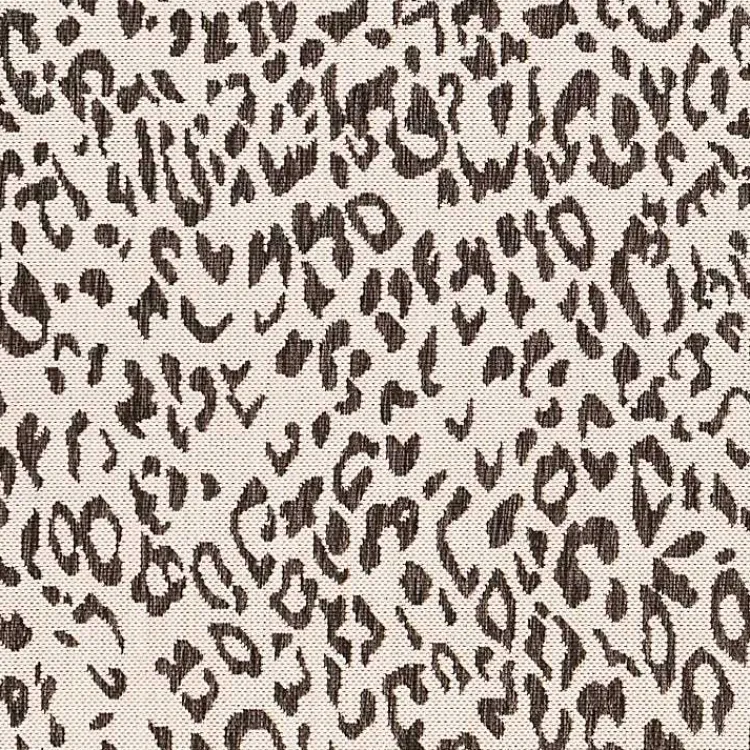 Kirklands Home Cauli Leopard Print Round Outdoor Rug, 5 ft. Black Outlet