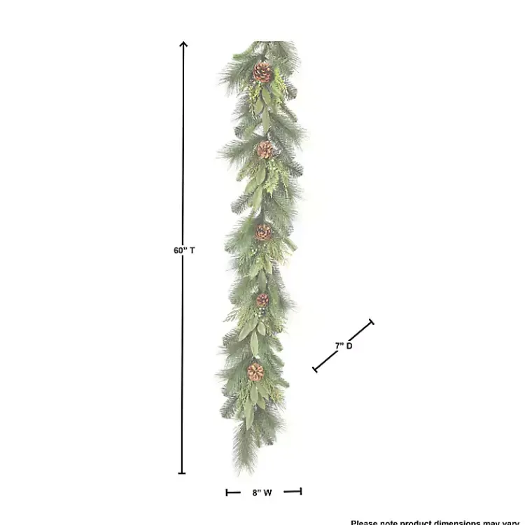 Christmas Arrangements & Garland>Kirklands Home Cedar and Bayleaf Pinecone Garland