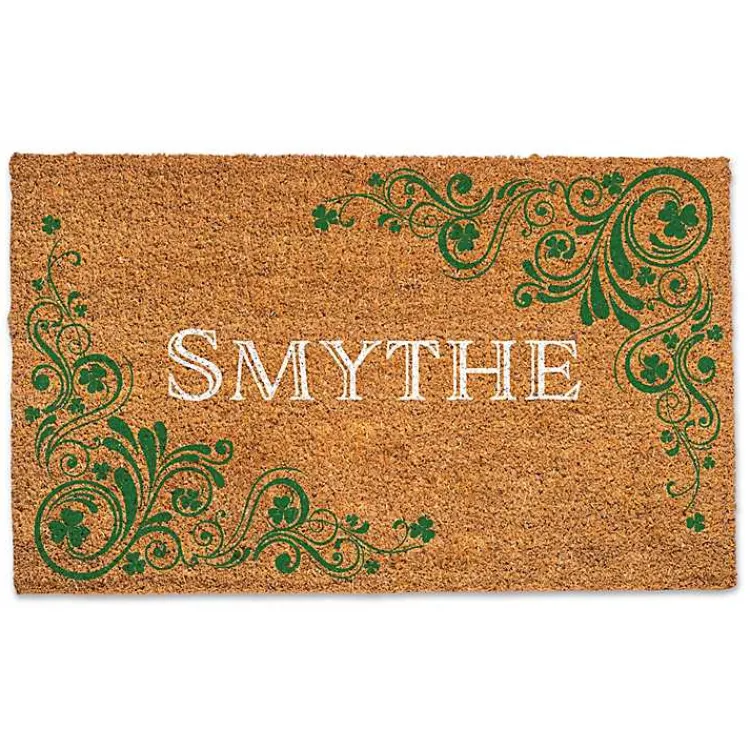 Kirklands Home Celtic Clovers Personalized Coir Doormat Sale