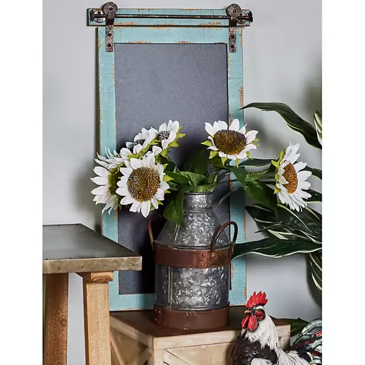 Memo & Chalkboards>Kirklands Home Cerulean Distressed Blackboard Wall Plaque Blue