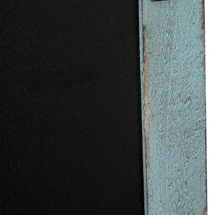Memo & Chalkboards>Kirklands Home Cerulean Distressed Blackboard Wall Plaque Blue